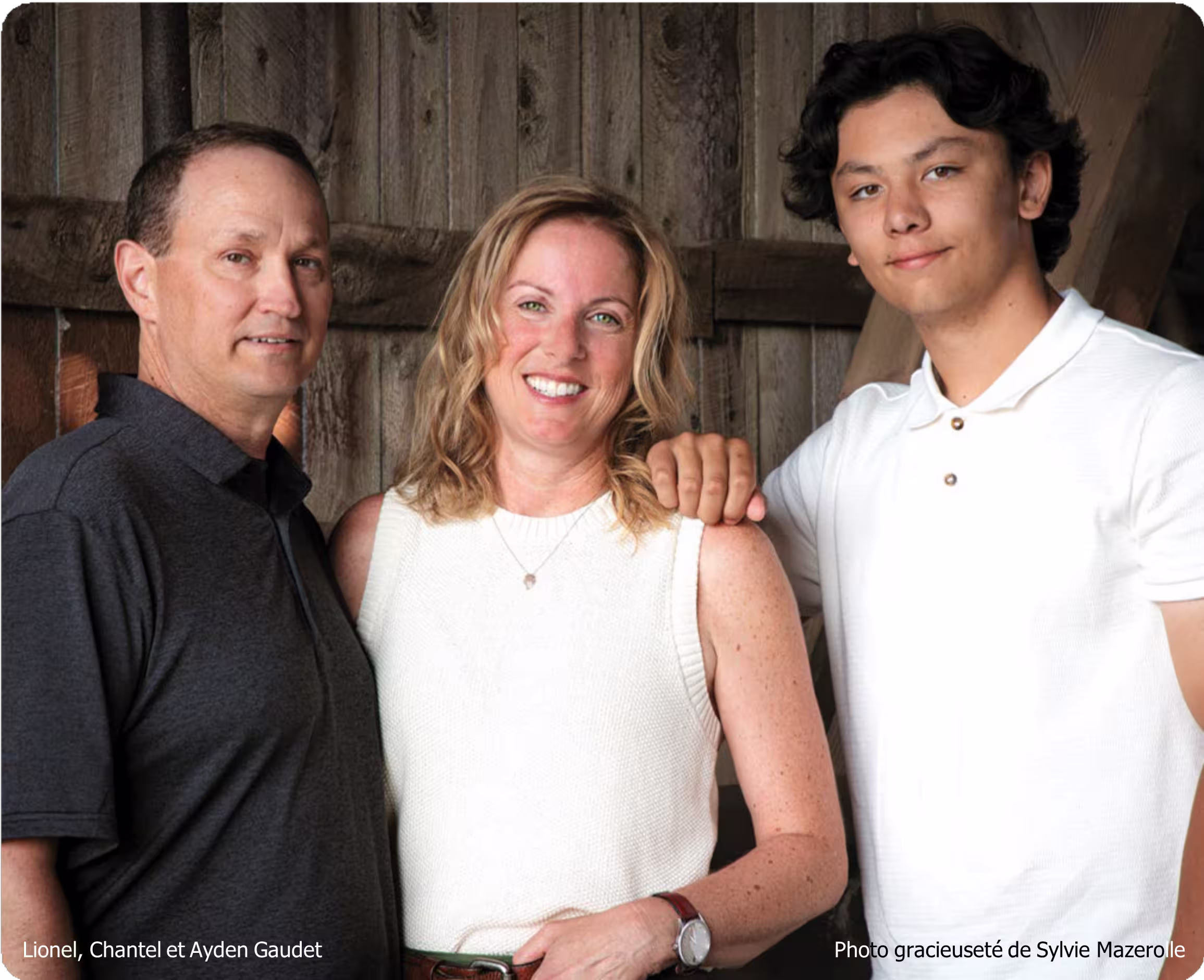 Lionel, Chantal et Ayden Gaudet